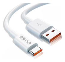 Cabo de carregamento turbo usb-a-usb-c 6a a gold premium Cabo de carregamento turbo usb-a-usb-c 6a a gold premium