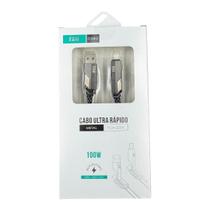 Cabo De Carregamento Ultra Rápido 100W 4 Em 1 Multiuso Conector METAL FAM