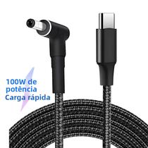 Cabo De Carregamento USB C Para DC4.0x1.7mm De 100W Para Laptop Lenovo IdeaPad 310 320 330 510 520