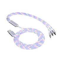 Cabo De Carregamento USB LED Universal 3 Em 1 Para Dispositivos Apple Tipo C Micro USB Cabo De Carregamento USB LED Universal 3 Em 1 Para Dispositivos Apple Tipo C Micro USB