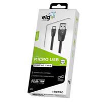 Cabo De Celular ELG M510 Micro Usb Para Recarga Cor Preto - Ref M510 Cabo De Celular ELG M510 Micro Usb Para Recarga Cor Preto - Ref M510