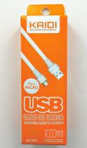 Cabo de Celular Kaidi para Android V8 1m Cor Branco