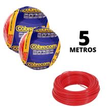Cabo De Cobre Para Eletrodoméstico 2,5mm de 5 Metros vermelho