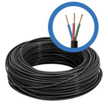Cabo de comando preto 3x1,0 mm 100 metros Cabo de comando preto 3x1,0 mm 100 metros