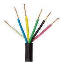 Cabo de comando preto 6x0,75 mm 25 metros