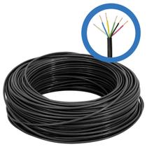 Cabo de comando preto 6x2,50 mm 5 metros