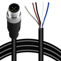 Cabo de conector macho M12 de 5 pinos 1m à prova d'água IP67 125V 4A