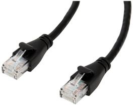 Cabo de conexão Ethernet Amazon Basics Cat 6, pacote com 10 pés, preto