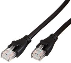 Cabo de conexão Ethernet Amazon Basics RJ45 Cat-6 3 m preto, pacote com 6