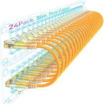 Cabo de conexão Ethernet Sokqovt Cat6a Slim 0,15 m 10G 550 MHz