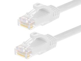 Cabo de conexão Monoprice Cat6 branco de 10 pés, pacote com 12 UTP 24AWG Cabo de conexão Monoprice Cat6 branco de 10 pés, pacote com 12 UTP 24AWG