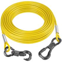 Cabo de contenção para cães Tresbro 9 m, cabo de aço, guia para cães de até 113 kg Cabo de contenção para cães Tresbro 9 m, cabo de aço, guia para cães de até 113 kg
