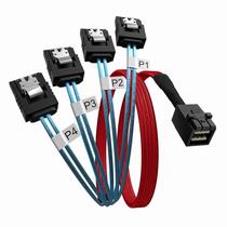 Cabo de criação de cabos HD Mini SAS interno (SFF-8643) para 4X SATA