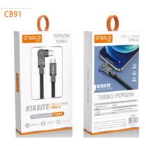CABO DE DADOS 180º TURBO 60W TIPO-C PARA TIPO-C
