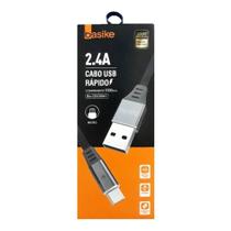 Cabo de dados 2.4A USB V8 1000mm - Basike Cabo de dados 2.4A USB V8 1000mm - Basike