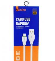 Cabo de dados 2.4A USB V8 1000mm - Basike Cabo de dados 2.4A USB V8 1000mm - Basike
