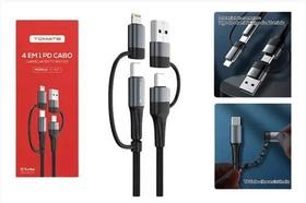 Cabo de dados 4 em 1 carregamento rápido usb tipoC lightning