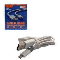 Cabo de dados carga rápida de segurança usb v8 branco 3,4a inova cbo 6148