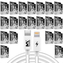 Cabo De Dados Carregamento Rápido 1 Metro Kit com 20 Tipo C Branco 3.0 Atacado