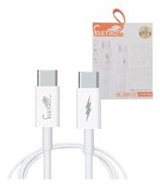 Cabo De Dados Conexão Tipo-c / Tipo-c 65w De 1 Metro EL-3113-CC Cabo De Dados Conexão Tipo-c / Tipo-c 65w De 1 Metro EL-3113-CC