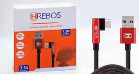 Cabo de dados curvado 90 graus turbo gamer usb tipo c