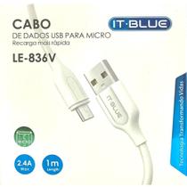 Cabo de Dados e Carga IT- Blue Micro USB V8 LE-836V - IT Blue