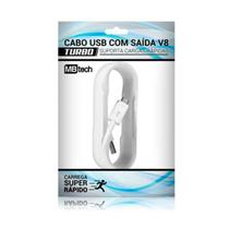 Cabo De Dados e Carregador Usb Turbo Saída v8 1,5 Mts Cabo De Dados e Carregador Usb Turbo Saída v8 1,5 Mts