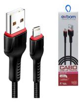 Cabo De Dados E Carregamento Exbom 2.4a 1m Para Lightning CBX-U2C13IP