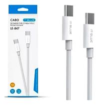 Cabo De Dados It Blue Tipo C Para Tipo C (1 Mt ) Le-847 Branco Cabo De Dados It Blue Tipo C Para Tipo C (1 Mt ) Le-847 Branco