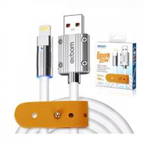Cabo de dados Lightning Acabamento em Metal LED