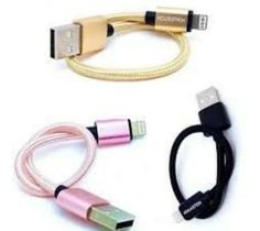 Cabo de dados lightning curto 20cm reforçado Cabo de dados lightning curto 20cm reforçado