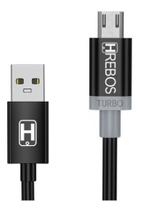 Cabo de Dados Micro USB Turbo 1M - Galaxy, Android - Hrebos