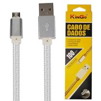 Cabo de dados micro usb V8 corda - prata