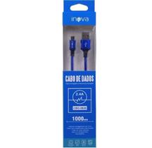 Cabo De Dados Micro Usb V8 Inova 1 Metro Azul Cbo-5826