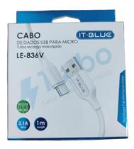 Cabo de Dados Micro Usb V8 Le-836v Branco