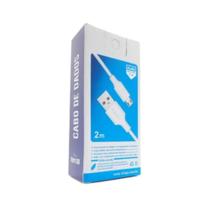 Cabo de Dados MicroUSB V8 Kingo Branco 2m 2.1A p/ Galaxy A02 Cabo de Dados MicroUSB V8 Kingo Branco 2m 2.1A p/ Galaxy A02