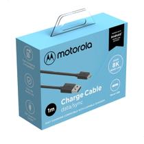 Cabo De Dados Motorola Original Usb-A Para Micro Usb De 1 Metro - Preto