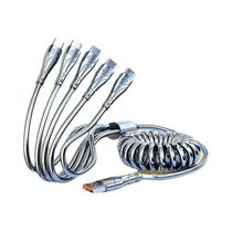 Cabo De Dados Multi-Cabeça Telescópico Tipo-C Para Carregamento Rápido, Montado Em Veículos E