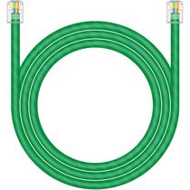 Cabo de dados NECABLES CAT5E RJ11 DSL 15 pés macho para macho verde