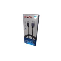 Cabo de Dados Para Celular Metalizado Micro USB V8 2.1A 1M Kingo