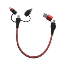 Cabo De Dados PD 5 Em 1 De Carregamento Rápido 65W, Cabo USB 4 Em 1 Para iPhone 12 13 14 15 16 pro