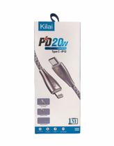 Cabo de dados pd20w kilai 1p12 kingo cabo carregador tipoc- ios carga rapida transfer dados kilai kingo