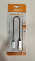 Cabo de Dados Rápido Carregador CB25-2 - 24cm a'gold Tipo LIghtning Cabo de Dados Rápido Carregador CB25-2 - 24cm a'gold Tipo LIghtning
