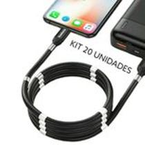 Cabo de Dados Rápido V8 de Absorção Magnética 1metro Colorido Kit 20 Unidades Cabo de Dados Rápido V8 de Absorção Magnética 1metro Colorido Kit 20 Unidades