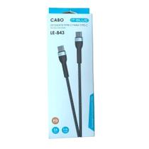 Cabo de dados reforçado rápido 2 pontas usb tipo c duplo 1m