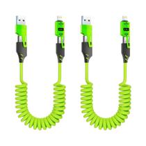 Cabo De Dados Retrátil USB Tipo C De Carregamento Rápido 65W Para iPhone Huawei Xiaomi Cabo De