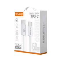 Cabo de Dados Smartphone Tipo C x Tipo C CB79 AGold