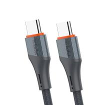 Cabo de dados tipo-c para tipo-c nylon trancado 2m cinza kafei - kildcbc008