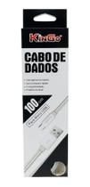 Cabo de dados Tipo Corda Kingo Prata Micro USB 1 Metro - 7885102110245