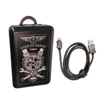 Cabo de Dados Type C 2.1 Premium Revestimento Metal Fancy CA303